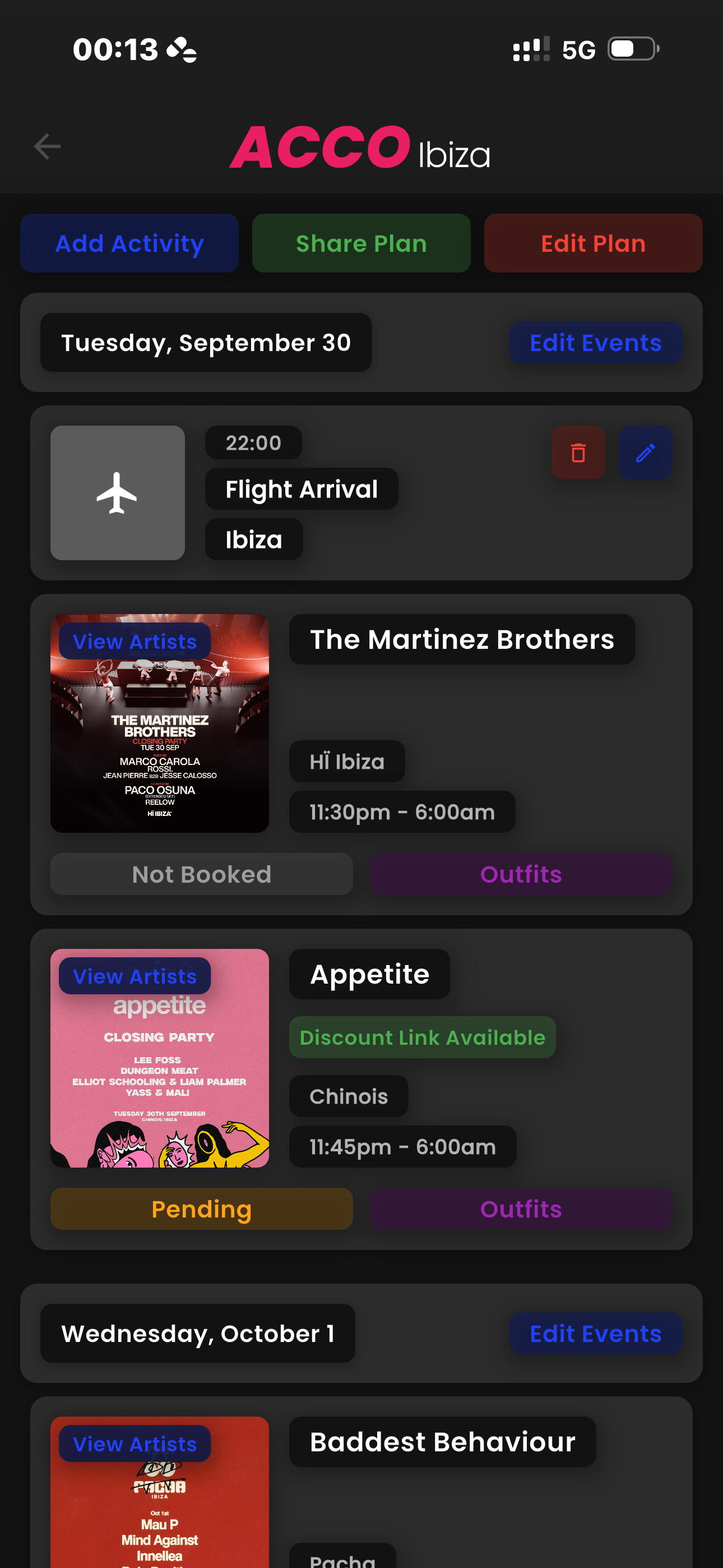 ACCO Ibiza App - Trip Planner